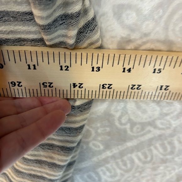 TART BODYCON DRESS STRIPE INSIDE OUT LOOK M CREAM BLACK OFF WHITE NEUTRAL EUC - Picture 9 of 9